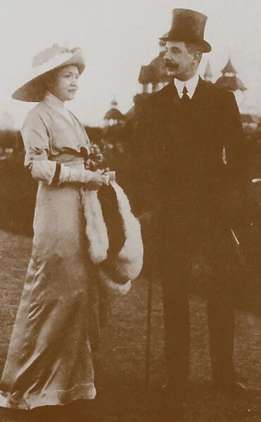 Moura Budberg with her first husband von Benckendorf at the Berlin Horse Racing, 1913