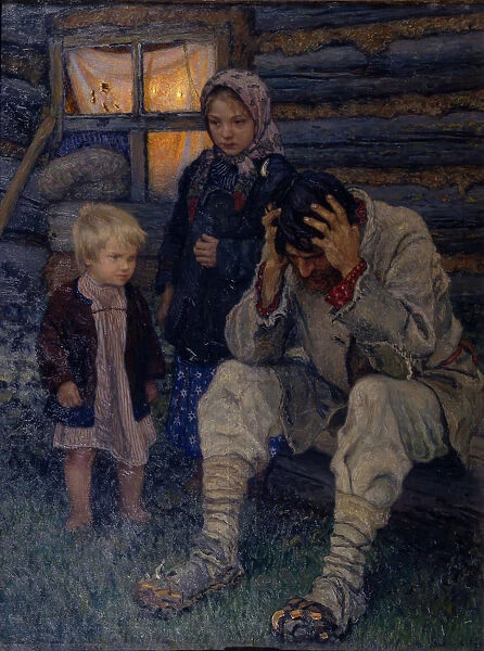 Mourning, 1909. Artist: Bogdanov-Belsky, Nikolai Petrovich (1868-1945)