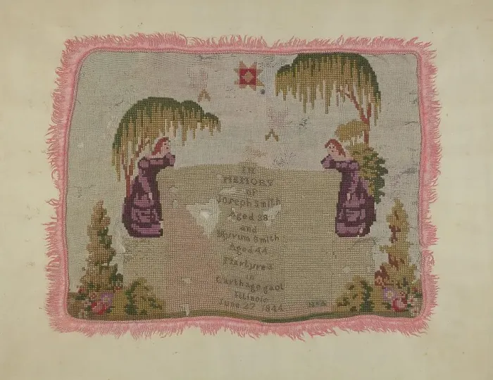 Framed Print : Mourning Embroidery, 1935 / 1942. Creator: William Parkinson Framed Print : Mourning Embroidery, 1935 / 1942. Creator: William Parkinson
