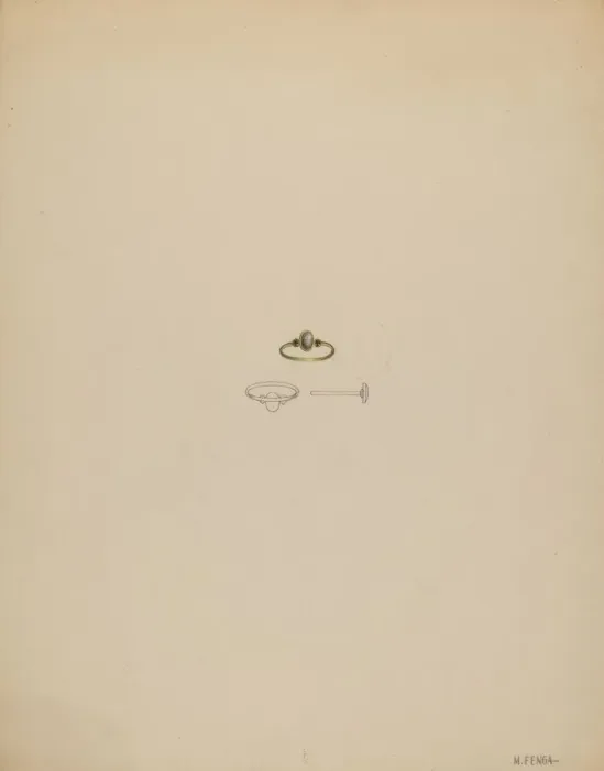 Framed Print : Mourning Ring, c. 1936. Creator: Michael Fenga Framed Print : Mourning Ring, c. 1936. Creator: Michael Fenga