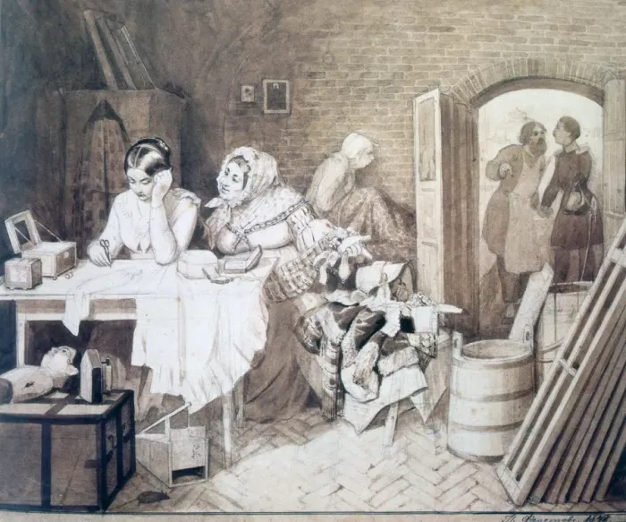 Framed Print : Mousetrap, 1846. Artist: Pavel Andreevich Fedotov Framed Print : Mousetrap, 1846. Artist: Pavel Andreevich Fedotov