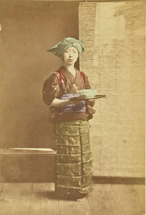 Framed Print : Mousmee in Country Teahouse, 1897. Creator: Ogawa Kazumasa Framed Print : Mousmee in Country Teahouse, 1897. Creator: Ogawa Kazumasa