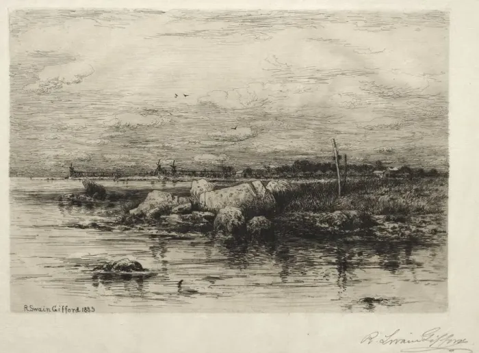 Framed Print : Mouth of the Apponaganasett River, 1883. Creator: Robert Swain Gifford (American, 1840-1905) Framed Print : Mouth of the Apponaganasett River, 1883. Creator: Robert Swain Gifford (American, 1840-1905)