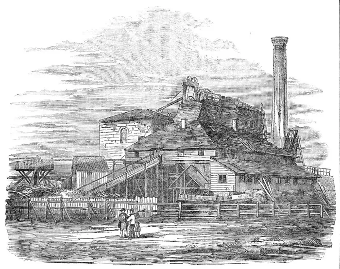 Framed Print : Mouth of the Harton Coal-Pit, South Shields, 1854. Creator: Unknown Framed Print : Mouth of the Harton Coal-Pit, South Shields, 1854. Creator: Unknown
