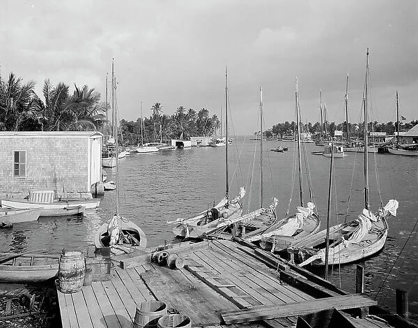Mouth of the Miami River and Biscayne Bay, Miami, Fla. between 1900 and 1920. Creator: Unknown
