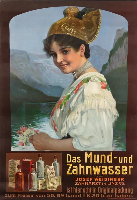 Framed Print : The mouth and toothwash by Josef Weidinger, c1900-1910. Creator: Anonymous Framed Print : The mouth and toothwash by Josef Weidinger, c1900-1910. Creator: Anonymous