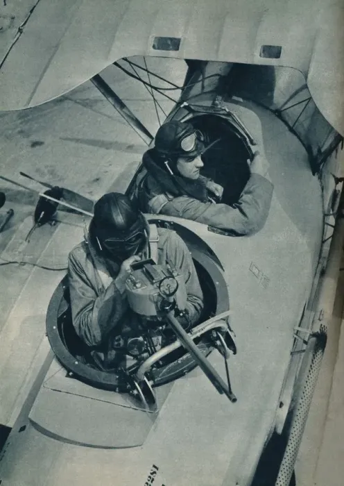 Framed Print : Movable gun of a two-seater fighter plane, c1935 (c1937) Framed Print : Movable gun of a two-seater fighter plane, c1935 (c1937)