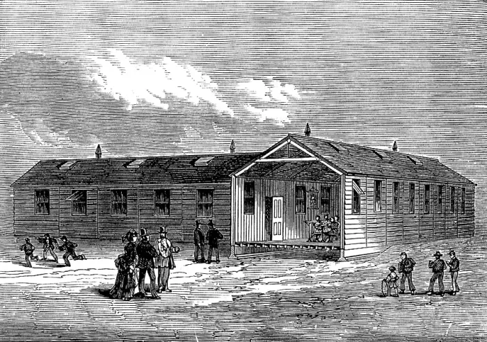 Framed Print : Movable schools for the Liverpool School Board, 1873. Creator: Unknown Framed Print : Movable schools for the Liverpool School Board, 1873. Creator: Unknown
