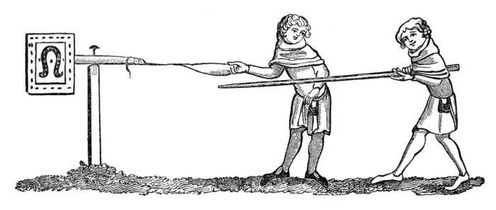 Framed Print : Moveable Quintain, 1344, (1833) Framed Print : Moveable Quintain, 1344, (1833)