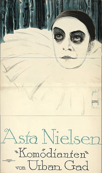 Movie poster The Comedians by Urban Gad, 1913
