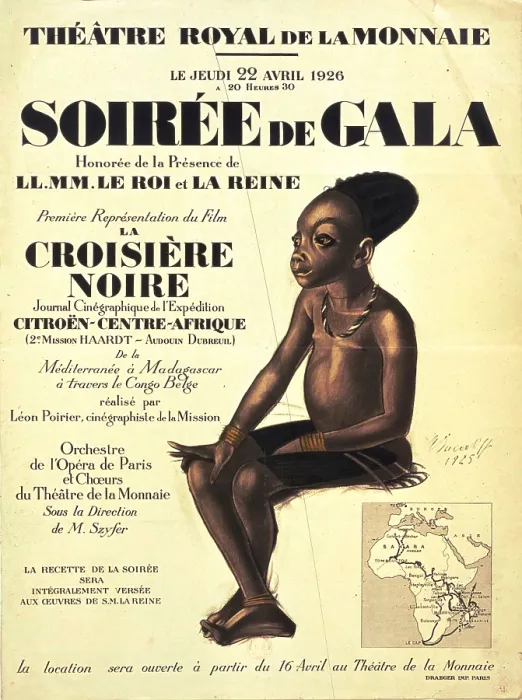 Framed Print : Movie poster of the Premiere 'La Croisiere Noire' by Leon Poirier, 1926. Creator: Yakovlev, Alexander Yevgenyevich (1887-1938) Framed Print : Movie poster of the Premiere 'La Croisiere Noire' by Leon Poirier, 1926. Creator: Yakovlev, Alexander Yevgenyevich (1887-1938)