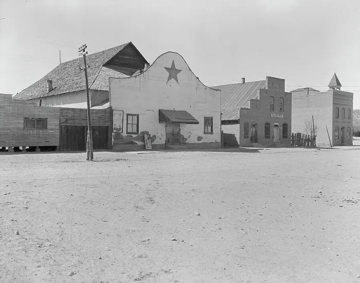 Framed Print : The movie theatre of Escalante, Utah, 1936. Creator: Dorothea Lange Framed Print : The movie theatre of Escalante, Utah, 1936. Creator: Dorothea Lange
