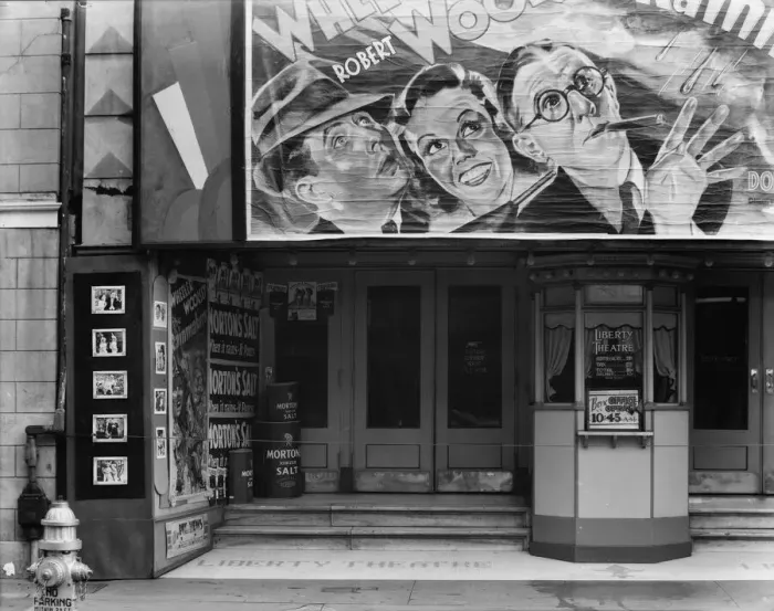 Framed Print : Movie theatre on Saint Charles Street, Liberty Theater, New Orleans, Louisiana, 1935 or 1936. Creator: Walker Evans Framed Print : Movie theatre on Saint Charles Street, Liberty Theater, New Orleans, Louisiana, 1935 or 1936. Creator: Walker Evans