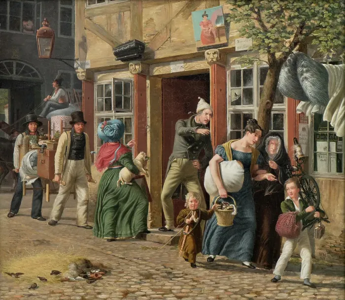 Framed Print : Moving Day Scene, 1831. Creator: Wilhelm Marstrand Framed Print : Moving Day Scene, 1831. Creator: Wilhelm Marstrand
