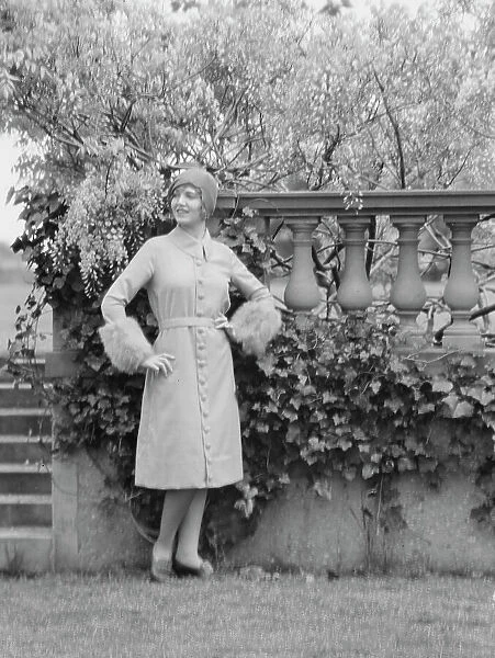 Moylair, Catherine, Miss, standing outdoors, 1928 Creator: Arnold Genthe