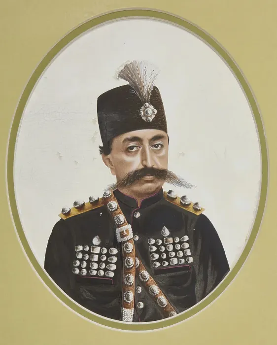 Framed Print : Mozaffar ad-Din Shah Qajar (1853-1907), Shahanshah of Persia, c 1900. Creator: Anonymous Framed Print : Mozaffar ad-Din Shah Qajar (1853-1907), Shahanshah of Persia, c 1900. Creator: Anonymous