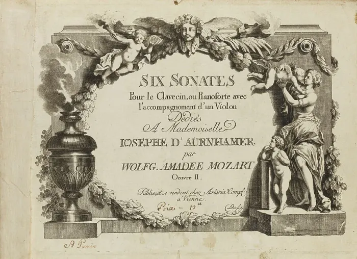 Framed Print : Mozart: Six sonates pour le clavecin ou pianoforte avec l accompagnement d un violon dedies a Mademo Artist: Anonymous Framed Print : Mozart: Six sonates pour le clavecin ou pianoforte avec l accompagnement d un violon dedies a Mademo Artist: Anonymous
