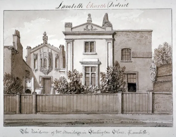 Framed Print : Mr Armitages residence in Penlington Place, Lambeth, London, 1828 Framed Print : Mr Armitages residence in Penlington Place, Lambeth, London, 1828
