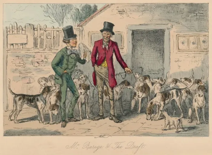 Framed Print : Mr. Barege & The Draft, 1854. Artist: John Leech Framed Print : Mr. Barege & The Draft, 1854. Artist: John Leech