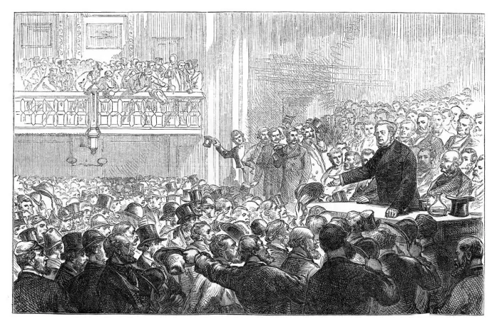Framed Print : Mr Brights vindication of the Queen, (late 19th century) Framed Print : Mr Brights vindication of the Queen, (late 19th century)