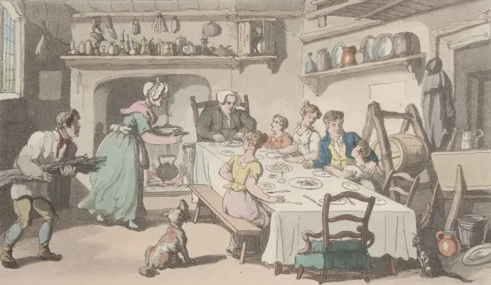 Framed Print : Mr. Burchells First Visit, from The Vicar of Wakefield, May 1, 1817 Framed Print : Mr. Burchells First Visit, from The Vicar of Wakefield, May 1, 1817