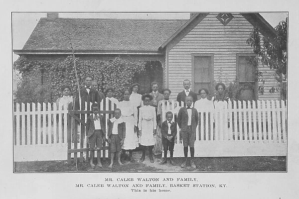 Mr. Caleb Walton and Family, Basket Station, Ky.; This is his home, 1907. Creator: Unknown