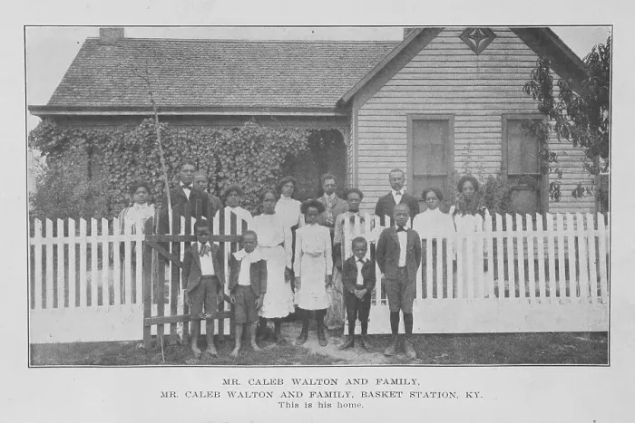 Framed Print : Mr. Caleb Walton and Family, Basket Station, Ky.; This is his home, 1907. Creator: Unknown Framed Print : Mr. Caleb Walton and Family, Basket Station, Ky.; This is his home, 1907. Creator: Unknown