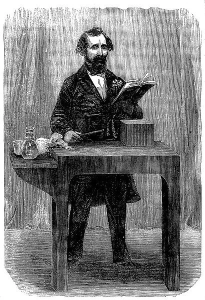 Mr. Charles Dickens reading 'Little Dombey', at St Martin's Hall, 1858. Creator: Unknown. Mr. Charles Dickens reading 'Little Dombey', at St Martin's Hall, 1858. Creator: Unknown