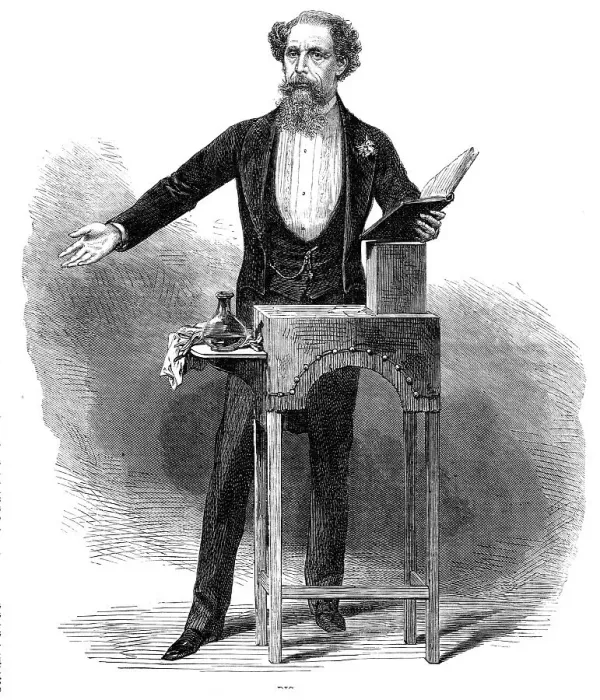 Framed Print : Mr. Charles Dickens's last reading, 1870. Creator: Unknown Framed Print : Mr. Charles Dickens's last reading, 1870. Creator: Unknown