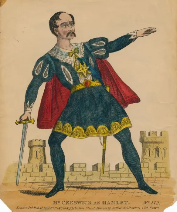 Framed Print : Mr. Creswick as Hamlet, 1849. Creator: Unknown Framed Print : Mr. Creswick as Hamlet, 1849. Creator: Unknown