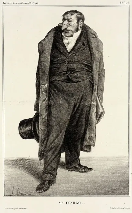 Framed Print : Mr. d'Argo, 1833. Creator: Honore Daumier