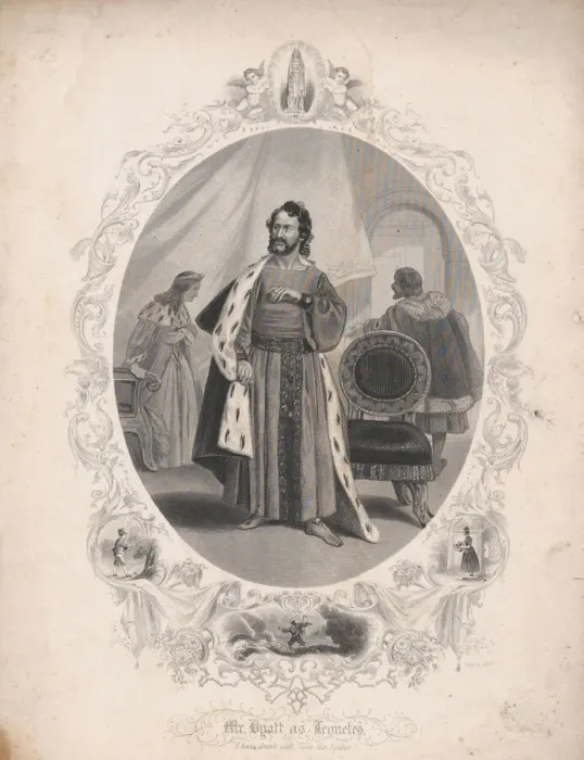 Framed Print : Mr. Dyott as Leontes: I have drank and seen the Spider'(Winters Tale, Act 2 Framed Print : Mr. Dyott as Leontes: I have drank and seen the Spider'(Winters Tale, Act 2