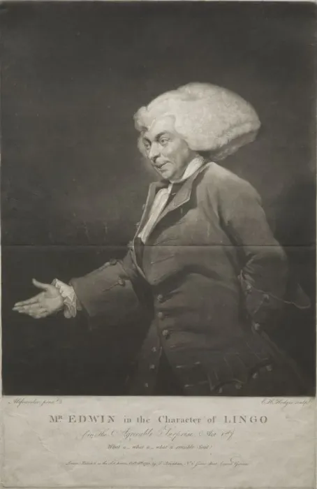 Framed Print : Mr. Edwin in the Character of Lingo, 1784. Creator: Charles Howard Hodges (British, 1764-1837) Framed Print : Mr. Edwin in the Character of Lingo, 1784. Creator: Charles Howard Hodges (British, 1764-1837)