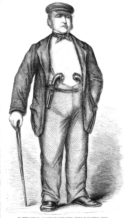 Framed Print : Mr. Edwin James, Q.C. in Garibaldi's camp - from a sketch by our special artist, 1860. Creator: Unknown Framed Print : Mr. Edwin James, Q.C. in Garibaldi's camp - from a sketch by our special artist, 1860. Creator: Unknown