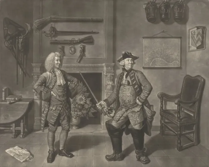 Framed Print : Mr. Foote in the Character of Major Sturgeon, in the Mayor of Garratt, 1765. Creator: Johann Gottfried Haid Framed Print : Mr. Foote in the Character of Major Sturgeon, in the Mayor of Garratt, 1765. Creator: Johann Gottfried Haid