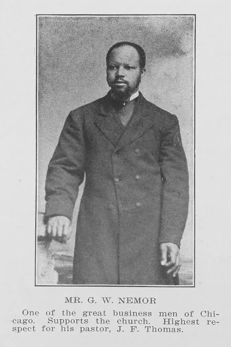 Framed Print : Mr. G. W. Nemor; One of the great business men of Chicago; Supports the church; Highest... 1907. Creator: Unknown Framed Print : Mr. G. W. Nemor; One of the great business men of Chicago; Supports the church; Highest... 1907. Creator: Unknown