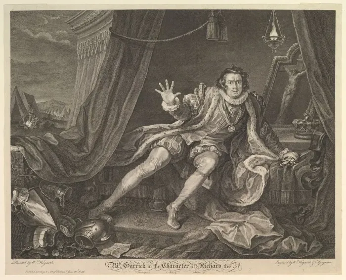 Framed Print : Mr. Garrick in the Character of Richard III, June 20, 1746. Creator: William Hogarth Framed Print : Mr. Garrick in the Character of Richard III, June 20, 1746. Creator: William Hogarth