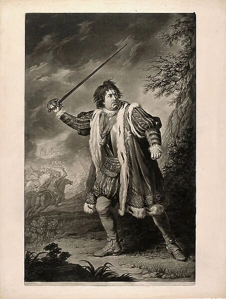 Mr. Garrick in 'Richard the Third', published April 28, 1772. Creator: John Dixon. Mr. Garrick in 'Richard the Third', published April 28, 1772. Creator: John Dixon
