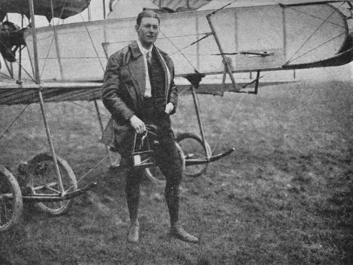 Framed Print : Mr Gordon Bell, who flew more different types than any other pilot of his time, 1913 (1934). Artist: Flight Photo Framed Print : Mr Gordon Bell, who flew more different types than any other pilot of his time, 1913 (1934). Artist: Flight Photo