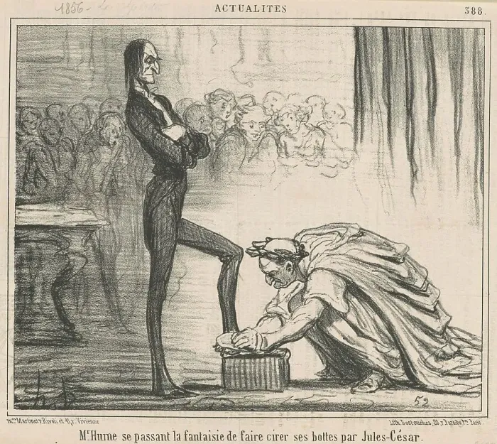 Framed Print : Mr Hume se passant la fantaisie... 19th century. Creator: Honore Daumier Framed Print : Mr Hume se passant la fantaisie... 19th century. Creator: Honore Daumier