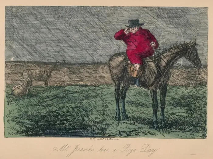 Framed Print : Mr. Jorrocks has a Bye Day, 1854. Artist: John Leech Framed Print : Mr. Jorrocks has a Bye Day, 1854. Artist: John Leech