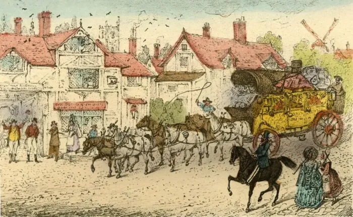 Framed Print : Mr Jorrockss Surprise on seeing the Paris Diligence My Vig, heres Wombwell s Framed Print : Mr Jorrockss Surprise on seeing the Paris Diligence My Vig, heres Wombwell s