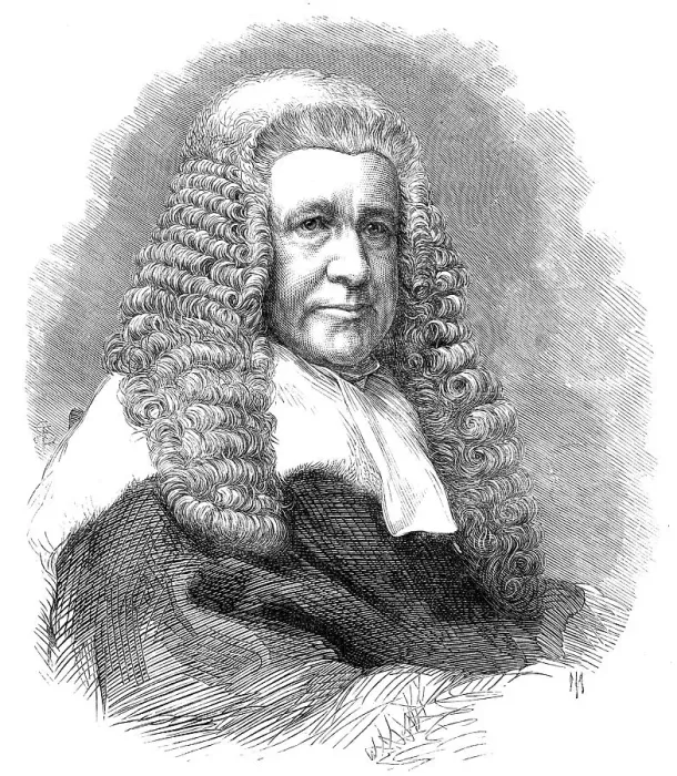 Framed Print : Mr. Justice Lush, the new judge, 1865. Creator: Unknown