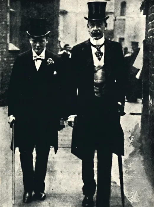 Framed Print : Mr. Lewis Harcourt and Mr. Churchill, c1900, (1945). Creator: Unknown Framed Print : Mr. Lewis Harcourt and Mr. Churchill, c1900, (1945). Creator: Unknown