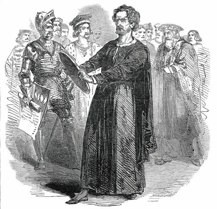 Framed Print : Mr. MacReady, as Richard II, at the Haymarket Theatre, 1850. Creator: Unknown Framed Print : Mr. MacReady, as Richard II, at the Haymarket Theatre, 1850. Creator: Unknown