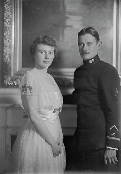 Mr. Miller and Miss Carnegie, portrait photograph, 1918 Dec. 11. Creator: Arnold Genthe
