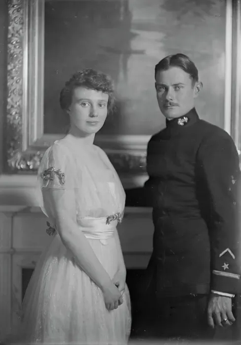 Framed Print : Mr. Miller and Miss Carnegie, portrait photograph, 1918 Dec. 11. Creator: Arnold Genthe Framed Print : Mr. Miller and Miss Carnegie, portrait photograph, 1918 Dec. 11. Creator: Arnold Genthe