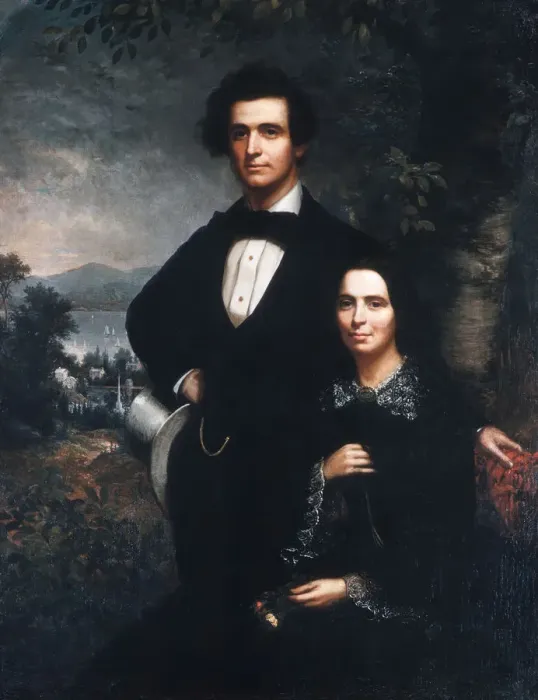 Framed Print : Mr. and Mrs. Daniel T. MacFarlan, 1858. Creator: Theodore E. Pine Framed Print : Mr. and Mrs. Daniel T. MacFarlan, 1858. Creator: Theodore E. Pine