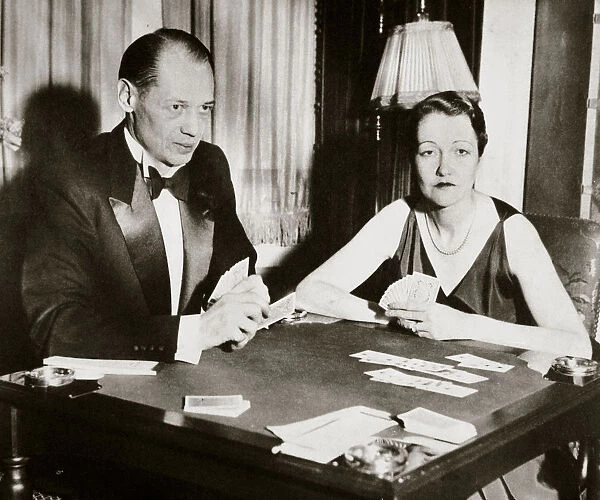 Mr and Mrs Ely Culbertson, American contract bridge players, 1931