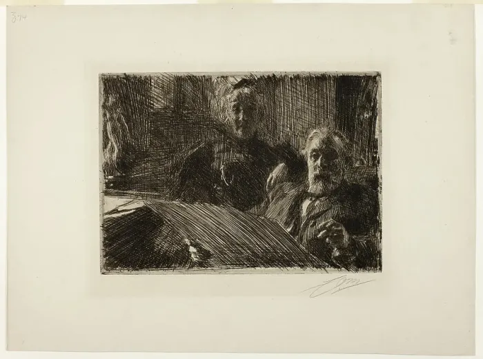 Framed Print : Mr. and Mrs. Fürstenberg, 1895. Creator: Anders Leonard Zorn Framed Print : Mr. and Mrs. Fürstenberg, 1895. Creator: Anders Leonard Zorn